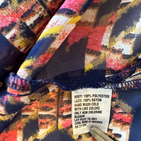 Red Camel blue kimono with fringe - Picture 8 of 9